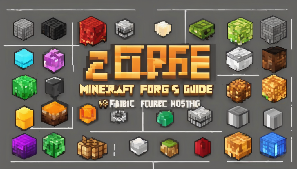 Minecraft Forge vs Fabric Hosting Guide - side-by-side comparison infographic of performance, mods, and hosting setups (98 characters)