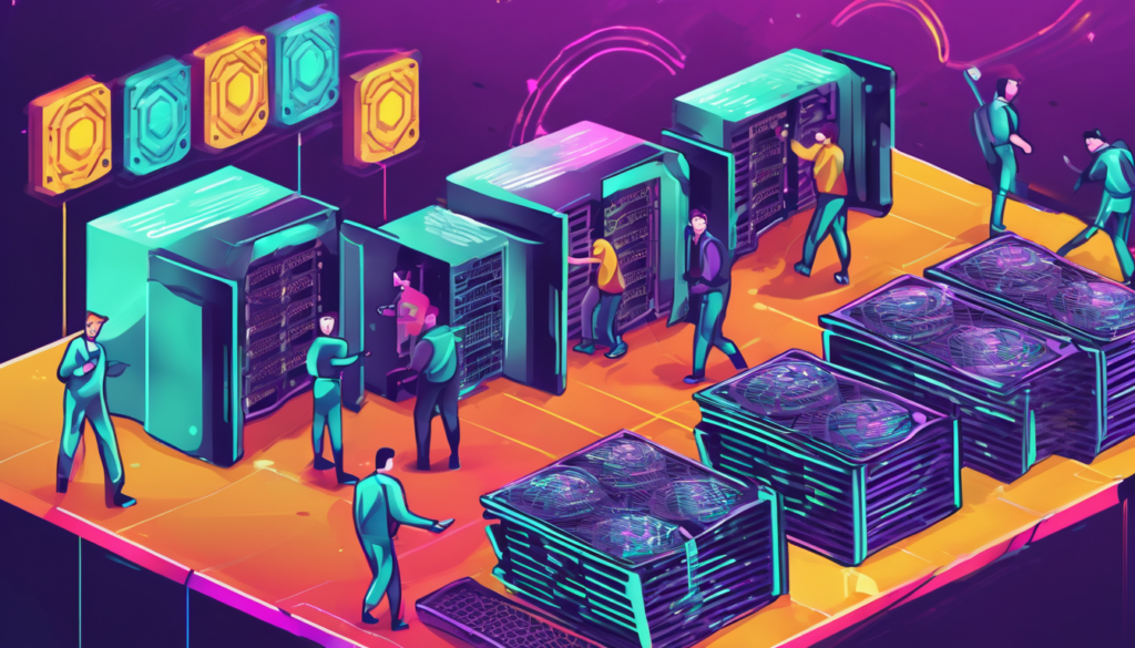 Best GPU Dedicated Servers for Crypto Mining 2026 - RTX 5090 and 4090 multi-GPU server rack with profitability dashboard (98 chars)