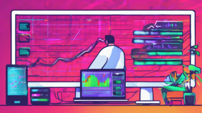 Low Latency VPS for Forex Trading Guide - Trader monitoring 0.5ms ping on MT4 dashboard with New York broker connection (98 chars)