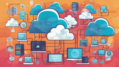 Multi-Cloud Strategy for Website Reliability - interconnected cloud icons with reliability metrics and cost savings graph (98 chars)