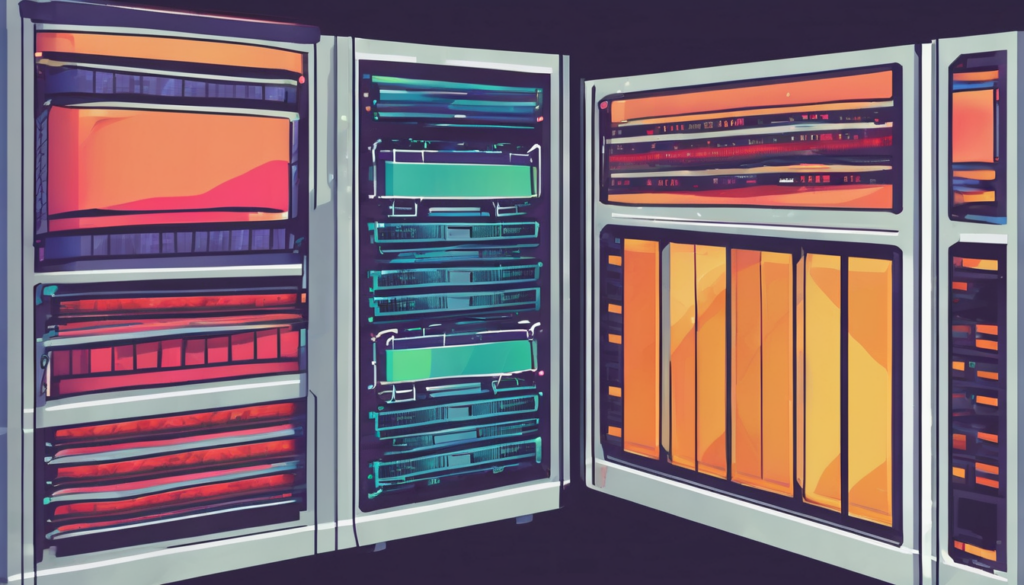 Multi-GPU Scaling in Dedicated Server Racks - 8x NVIDIA H100 HGX rack setup with NVLink bridges and liquid cooling system for AI workloads