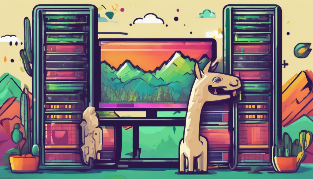 RTX 4090 Server Hosting for LLaMA 3 - NVIDIA RTX 4090 GPU server rack with LLaMA 3 inference benchmarks displayed (98 chars)