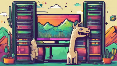 RTX 4090 Server Hosting for LLaMA 3 - NVIDIA RTX 4090 GPU server rack with LLaMA 3 inference benchmarks displayed (98 chars)